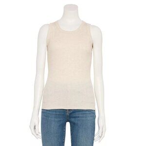 Women's Sonoma Goods For Life High Neck Layering Tank Top Beige Heather
